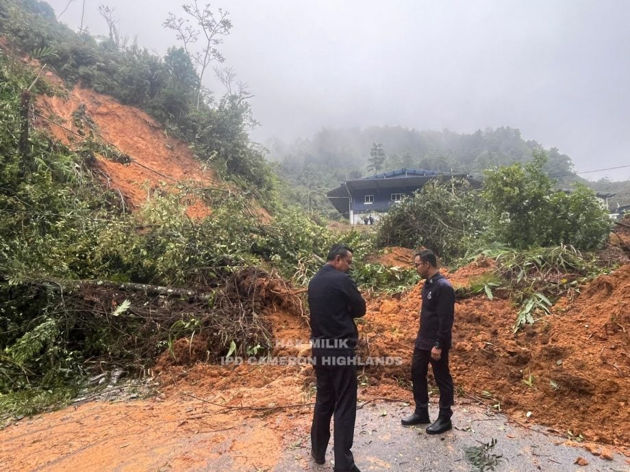 金马仑昨今两起土崩 警：无人伤亡 已通车