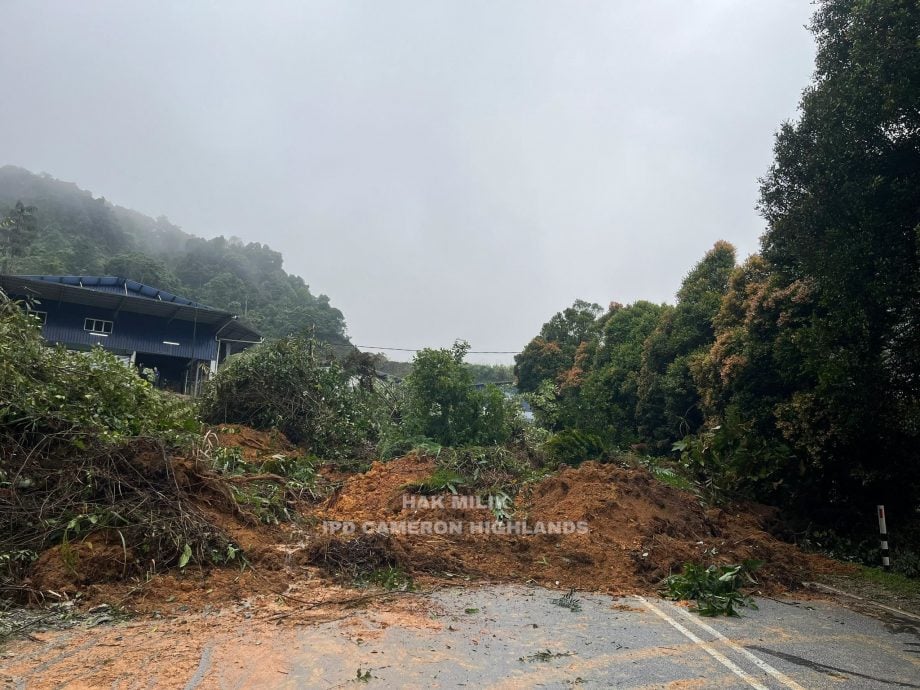 金马仑昨今两起土崩 警：无人伤亡 已通车