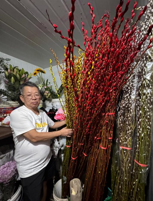 （大北马）仿花新年装饰品是许多人在迎接农历新年时的首选装饰品之一。。