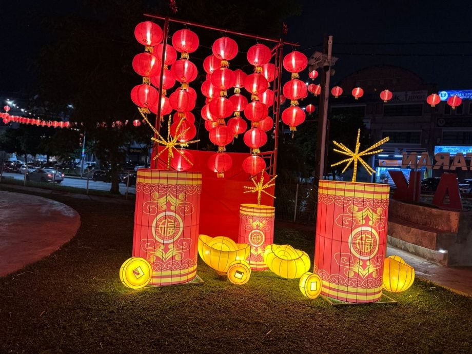 NS芙蓉：芙蓉国会议员服务中心罗白广场办新春花灯展，陆兆福亲自主持亮灯仪式