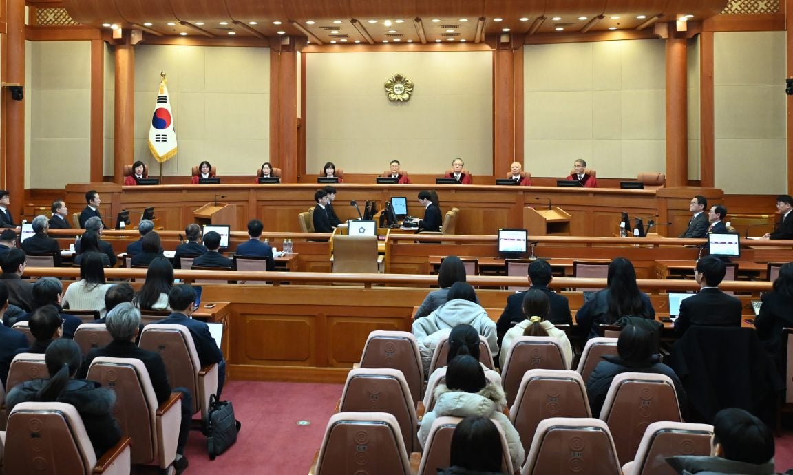 SOUTH KOREA JUSTICE GOVERNMENT:South Korea's Constitutional Court holds first hearing on validity of President Yoon Suk Yeol's impeachment