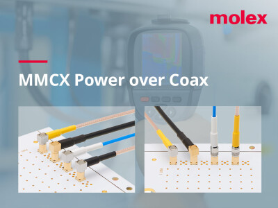 Molex Releases Innovative MMCX Power over Coax Solution to Ensure Reliable, RF Connections and Uninterrupted Power Delivery in Dynamic Environments