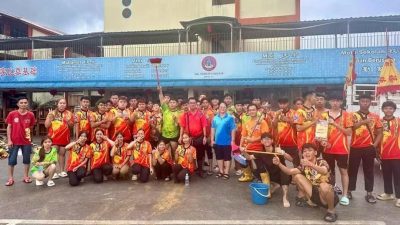 福德祠狮团不贺岁 助灾民重建社区