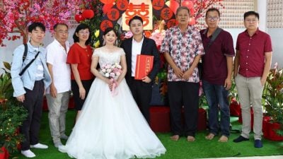 天缘巧合 美满良缘！彭佛教会迎9对新人注册结婚