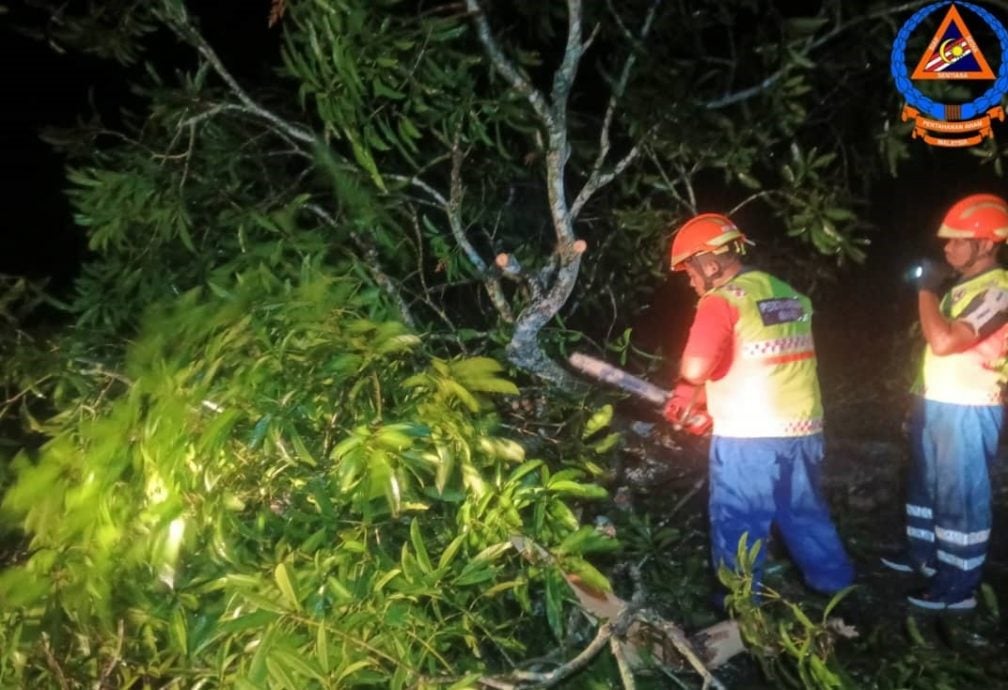 暴风雨袭击峇眼拿督 多个地区受影响