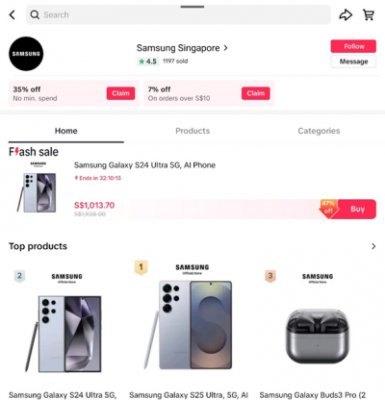 Samsung Electronics Singapore Launches Brand TikTok Shop to Drive Consumer Discovery and Interactivity in an Era of Shoppertainment